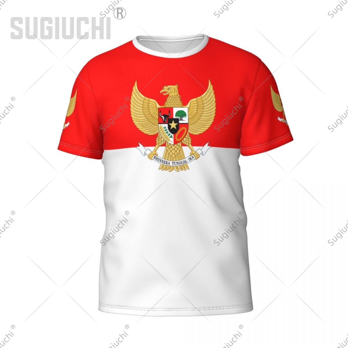 3D Printing Indonesia - カスタム名番号インドネシア旗エンブレム 3D Tシャツ男性女性用 Tシャツチーム服サッカーサッカーファンギフト Tシャツ