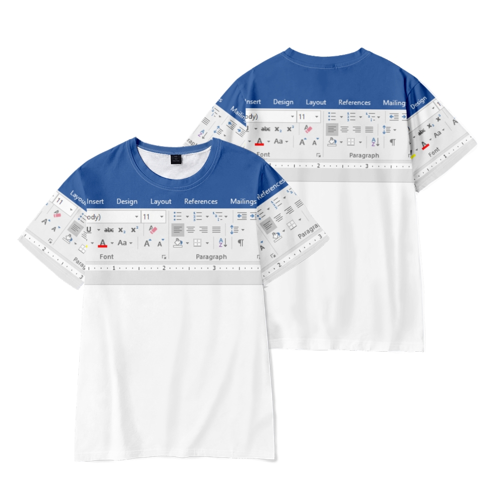 3D Printing Design Software - 3D カジュアル Excel tシャツ男性と女性のためのスプレッドシートソフトウェアデザインプリントトップス Tシャツ Y2K