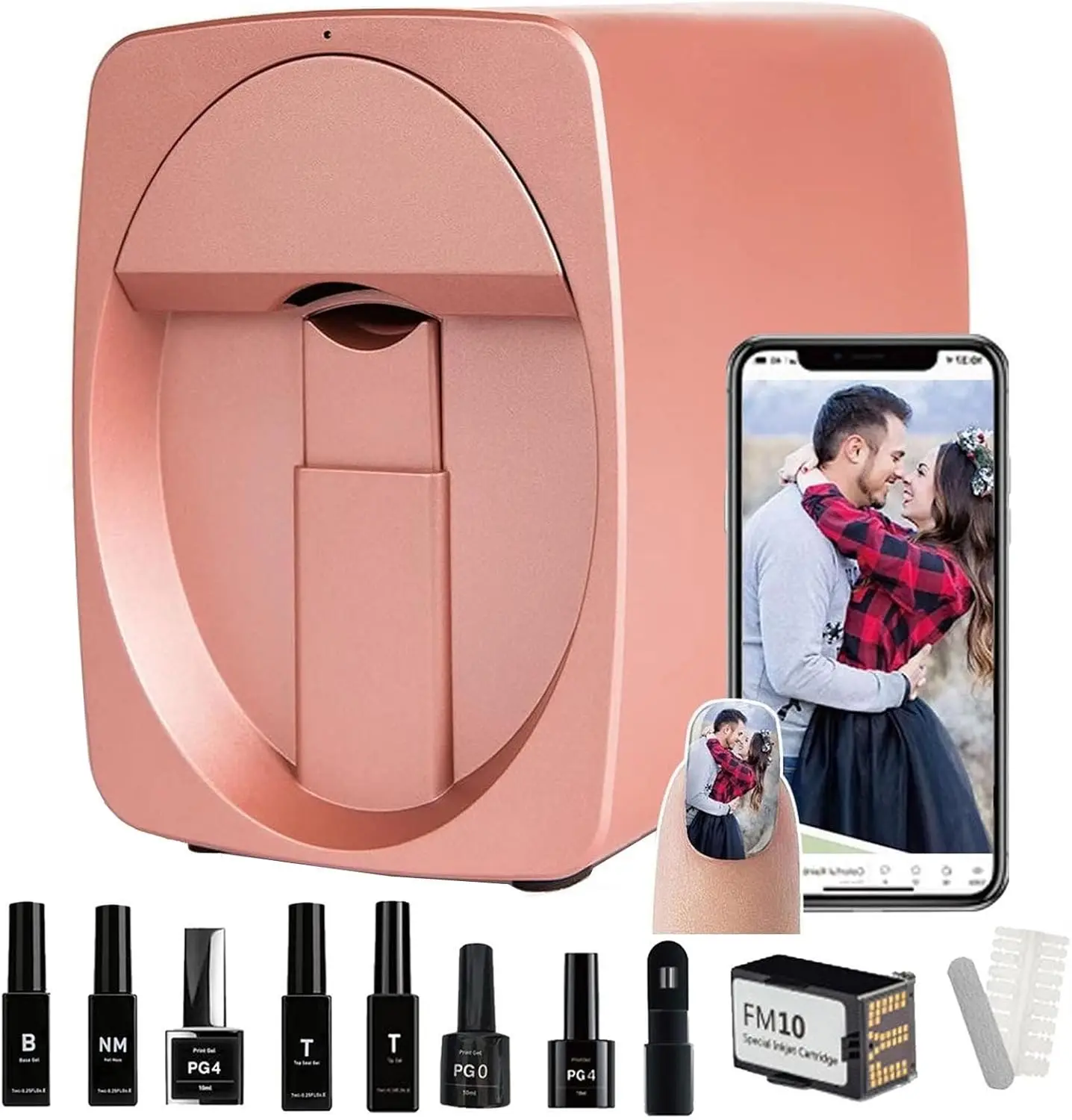 3D Printing Design Software - O2nails ネイルプリンターマシンキット-3Dネイルアートデジタルモバイルプリンター（サロン＆ホーム用）、WiFi/DIYデザイン、30秒高速印刷＆硬化
