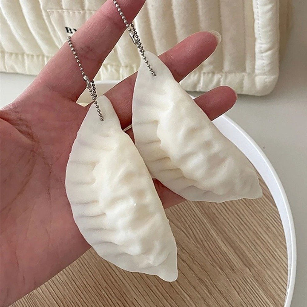 3D Printing Simulator - ミニシミュレーションフード餃子キーホルダー ストレス解消 3Dバッグペンダント TPRスクイーズ玩具ギフト