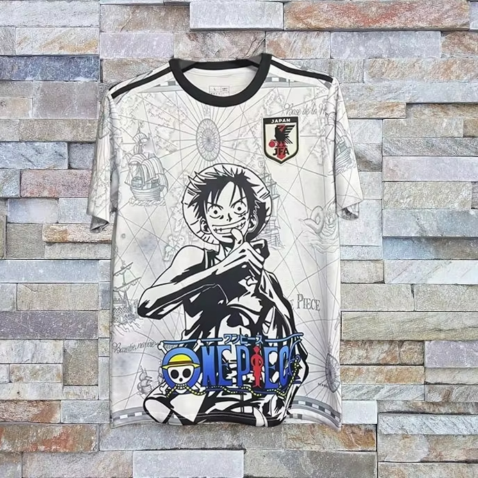 3D Printing Luffy - 2026年夏 ワンピース ルフィ レトロコスプレTシャツ メンズ オーバーサイズ