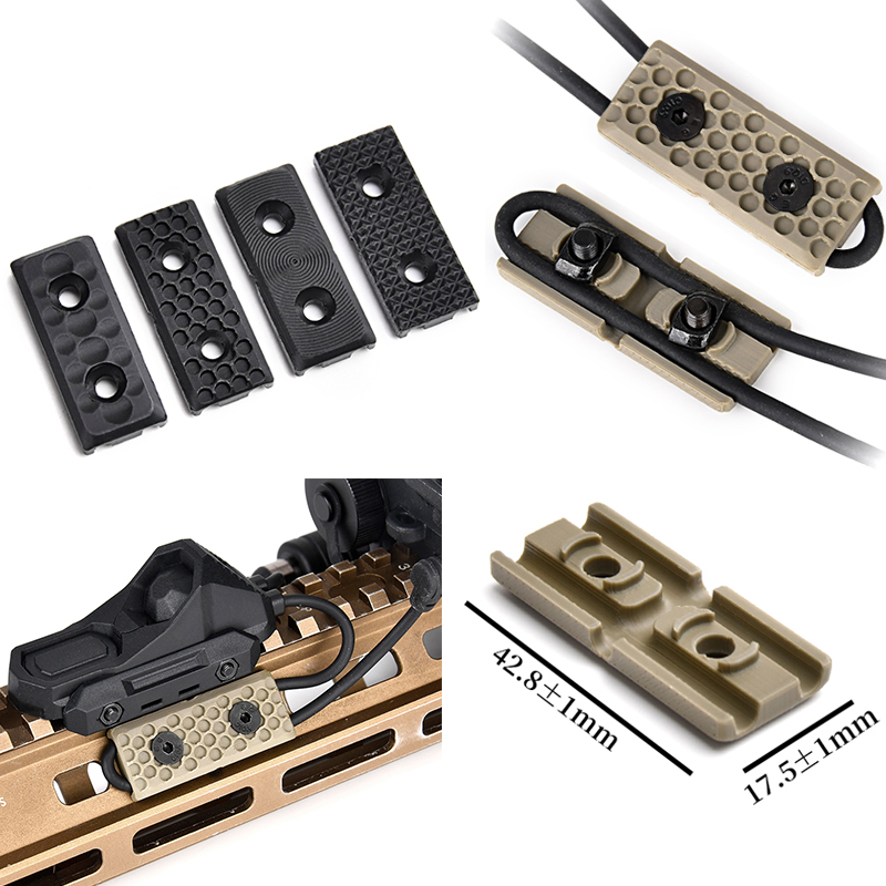 3D Printing Airsoft Parts - 戦術的な MLOK レール懐中電灯スイッチングラインカバー 3D プリントワイヤーガイドエアガン狩猟部品