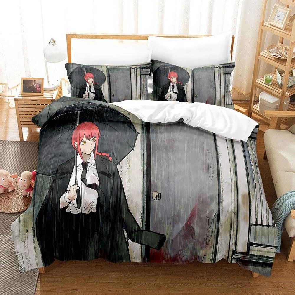 3D プリントアニメチェーンソーマンマキマ寝具セット、布団カ - 3D Printing Quilting のレビューと価格