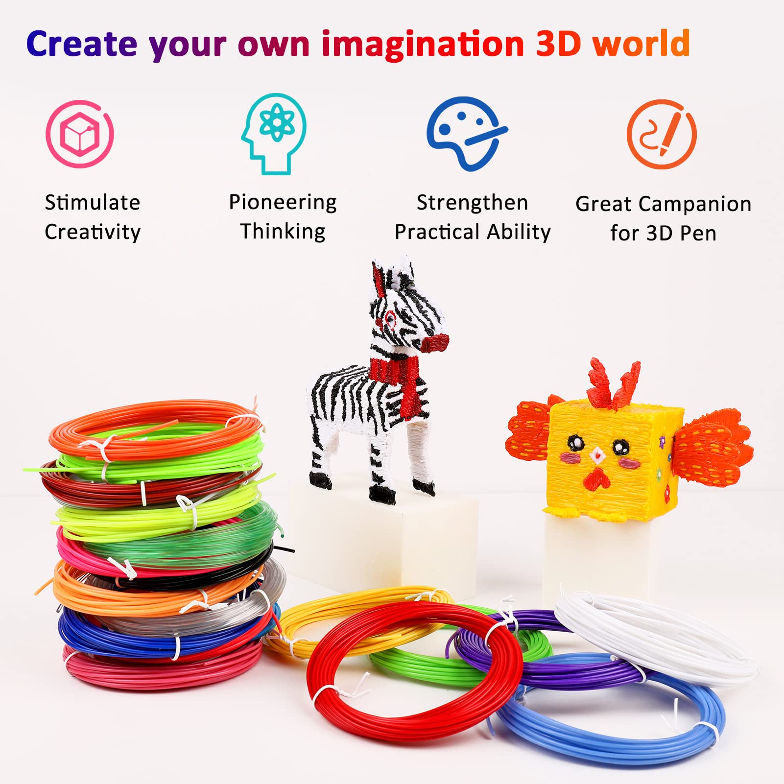 40/32/30 色 PLA フィラメント 3D ペン印刷用 - 3D Printing Nylon Filament のレビューと価格