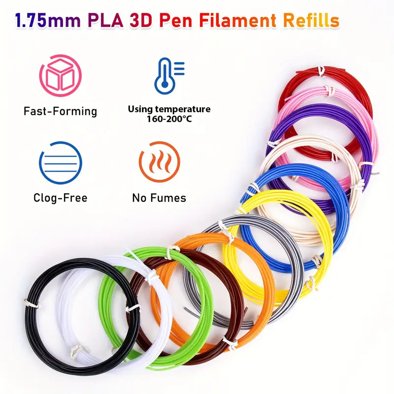 40/32/30 色 PLA フィラメント 3D ペン印刷用 - 3D Printing Nylon Filament のレビューと価格
