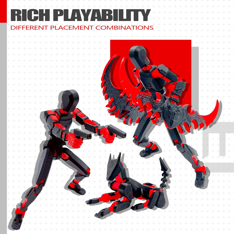 組み立て完了 T13 3Dアクションフィギュアセット 組み立 - 3D Printing Titanium のレビューと価格