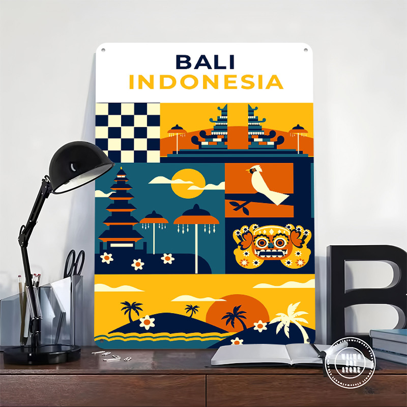バリ島インドネシア旅行3Dテクスチャプリントポスターカスタム - 3D Printing Indonesia のレビューと価格
