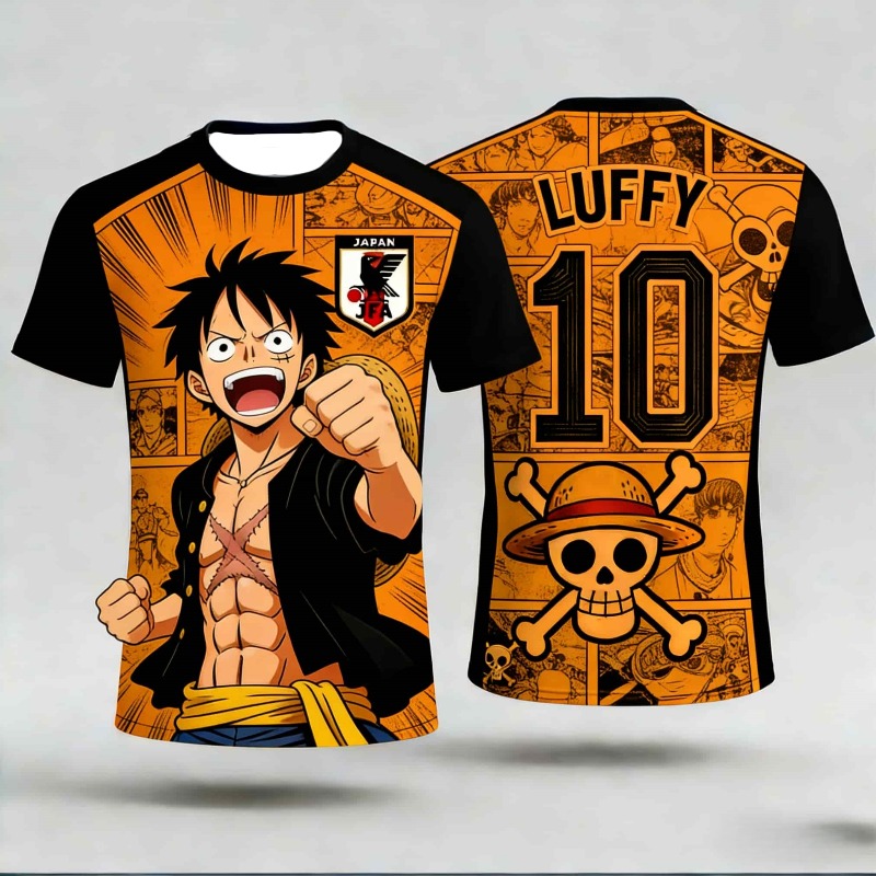 ワンピース ルフィ 3Dプリント ジャージーTシャツ アニメ - 3D Printing Luffy のレビューと価格
