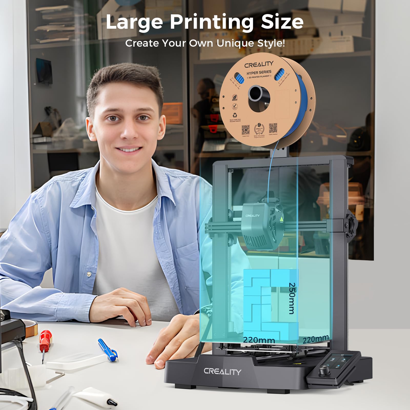 Creality-デュアルZ軸3Dプリンター,スプライト,直 - 3D Printing Industrial のレビューと価格