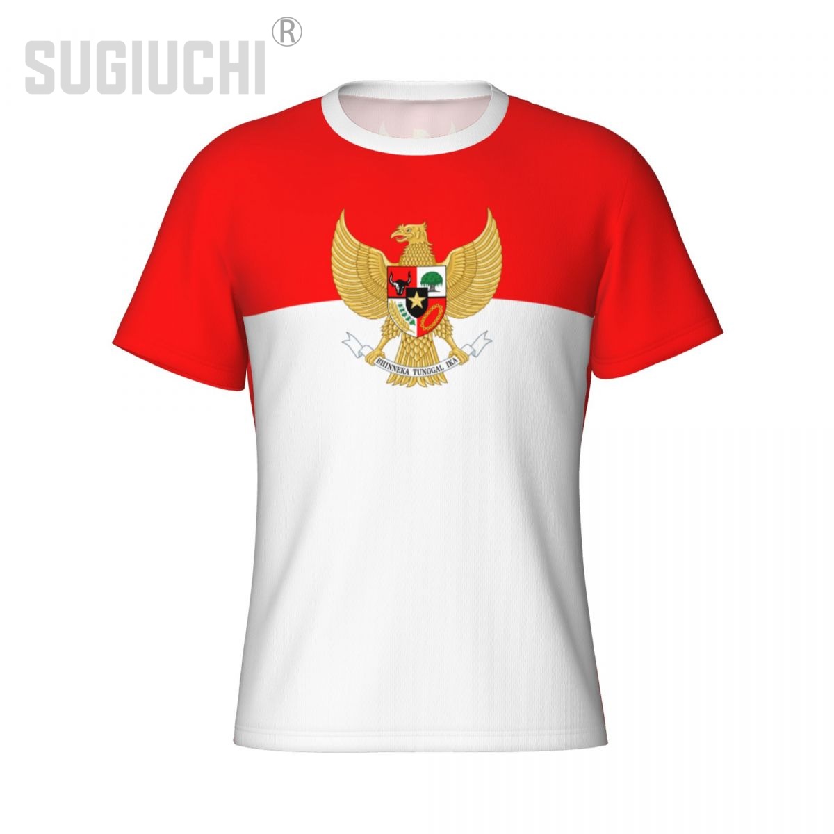 タイトなスポーツTシャツ インドネシア国旗 インドネシア 3 - 3D Printing Indonesia のレビューと価格