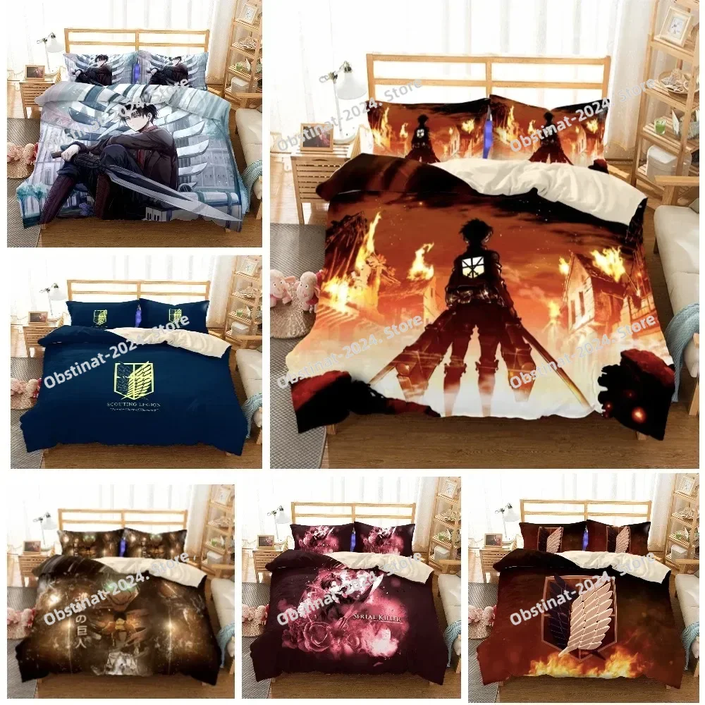 トップ3Dアニメ「進撃の巨人」寝具セット カワイイロリボーイ - 3D Printing Quilting のレビューと価格