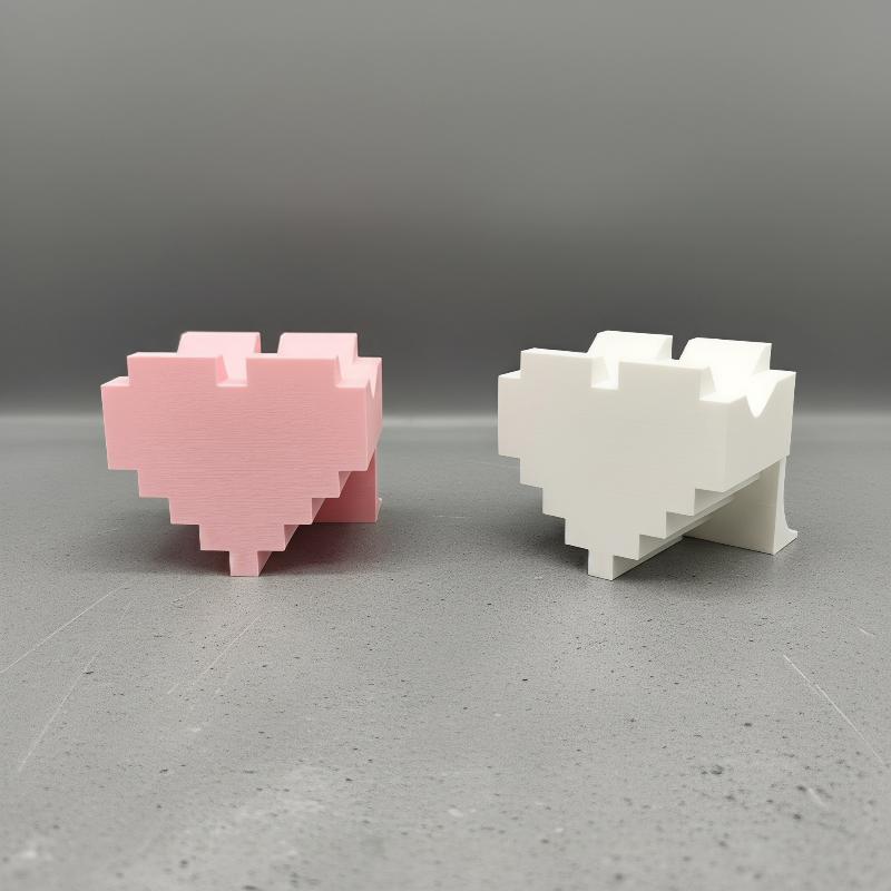 3Dプリント製ハート型デスクトップディスプレイ棚 安定したベ - 3D Print Isopropyl Alcohol のレビューと価格