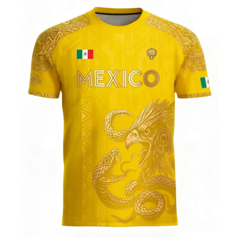 メキシコ国旗プリントメンズTシャツ楽しい3Dイーグルパターン - 3D Printing Eagle のレビューと価格