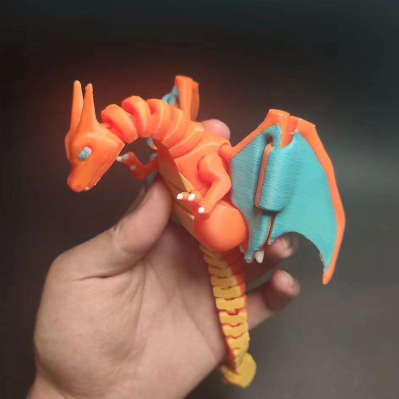 3Dプリントアニメポケモンフィギュア リザードンモデル 可動 - 3D Printing Gundam のレビューと価格