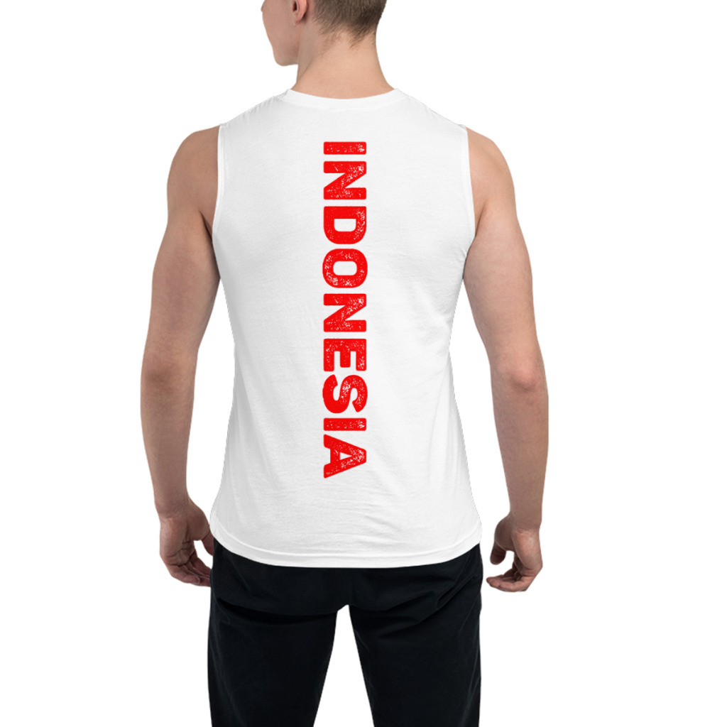 ノースリーブ Tシャツ インドネシア国旗 3D メンズ ボー - 3D Printing Indonesia のレビューと価格