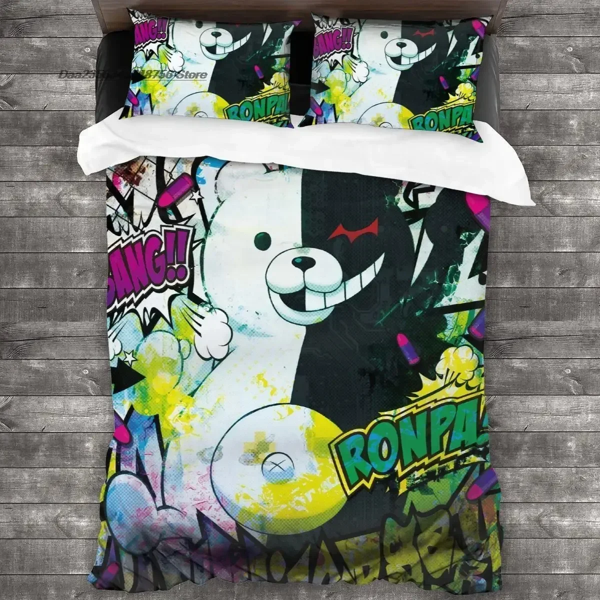 3D プリント漫画ダンガンロンパモノクマベッドセット布団カバ - 3D Printing Quilting のレビューと価格